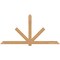 Ekena Millwork Kennewick Timber Gable Bracket, Western Red Cedar, 108"W x 54"H x 1 1/2"D x 5 1/2"F, 12/12 Pitch GBW108X54X0206KEN00SWR - alternate 1
